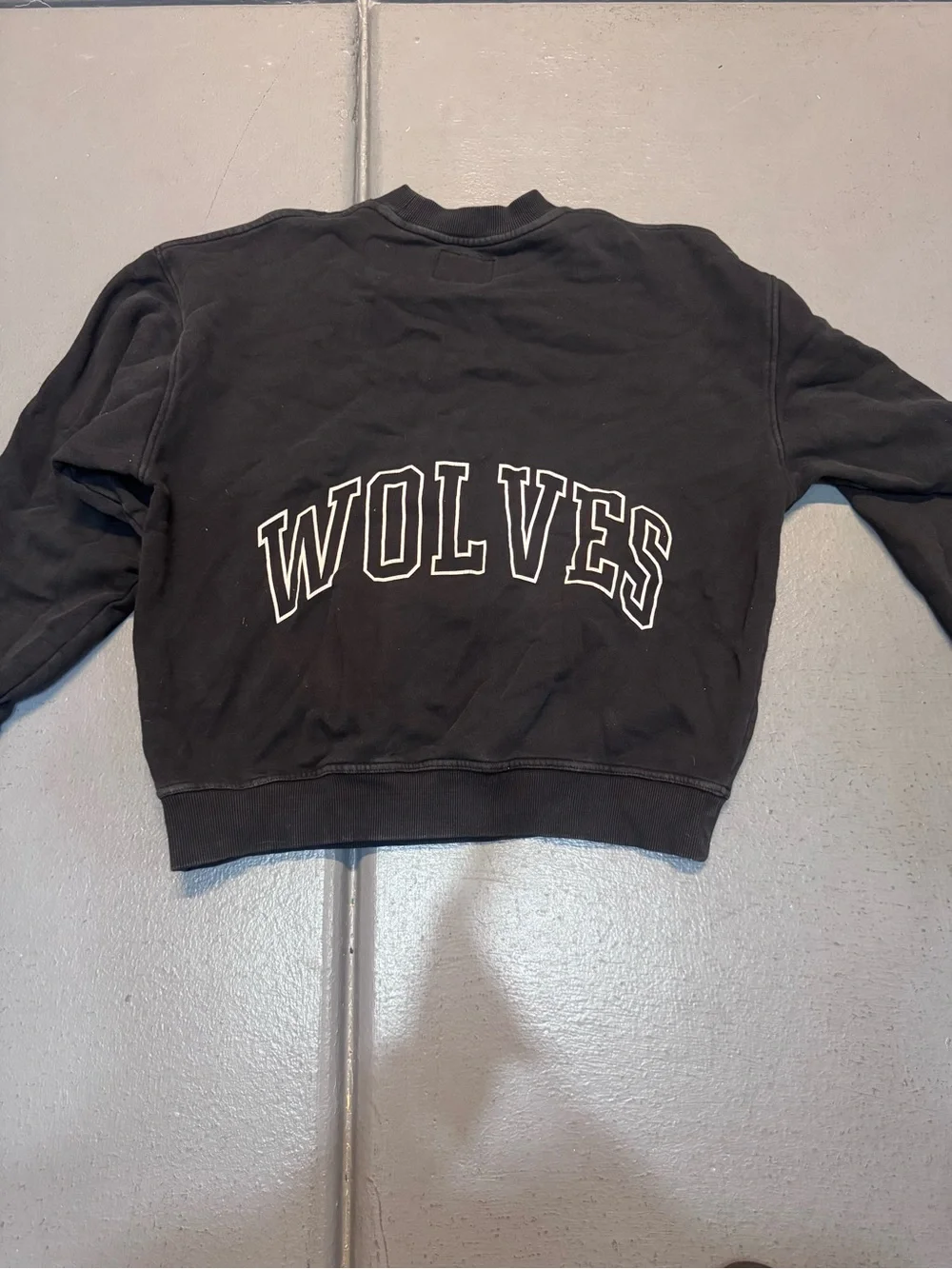 Darc Sport Black Crewneck Sweatshirt with Purple & Gold Wolves Graphic
